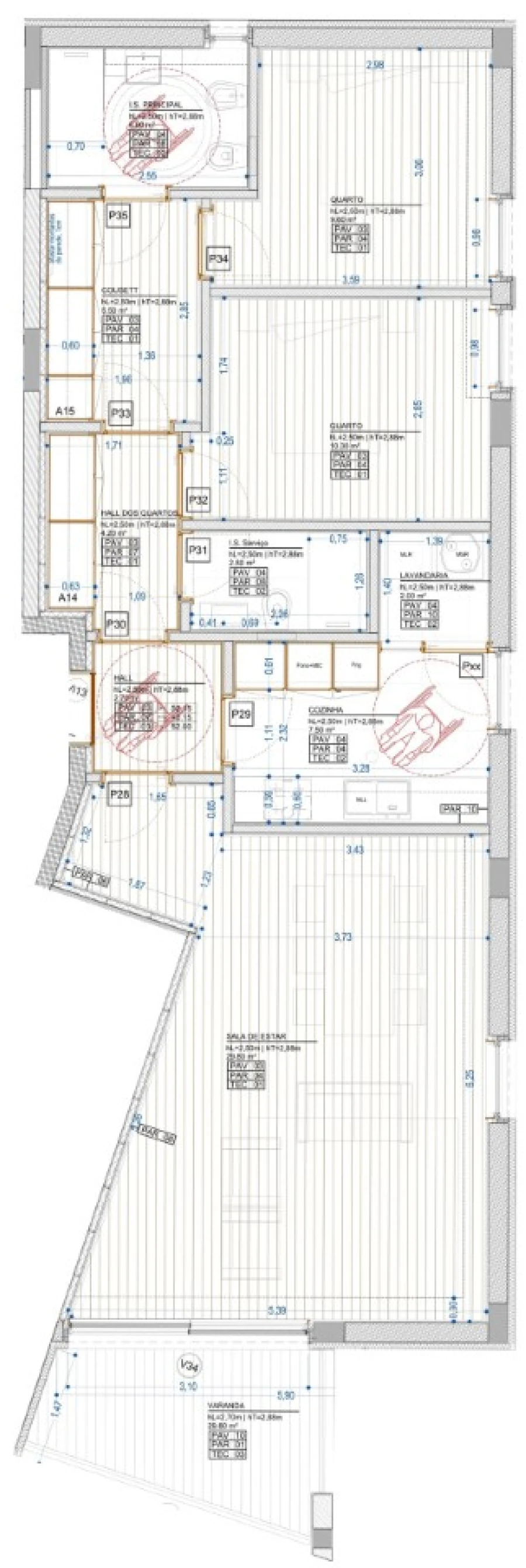 Apartamento T2 para Venda em Cidade da Maia Planta 1