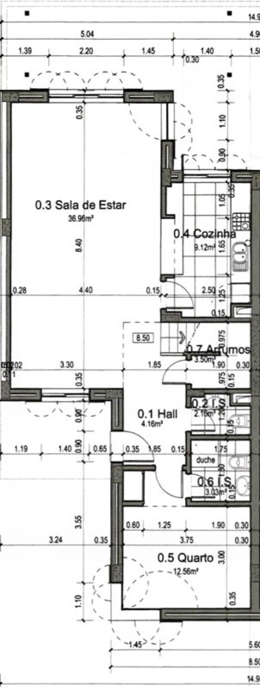 Moradia T3 para Venda em Quarteira Planta 1