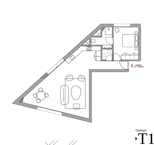 Apartamento T1 para Venda em Areeiro Foto 11
