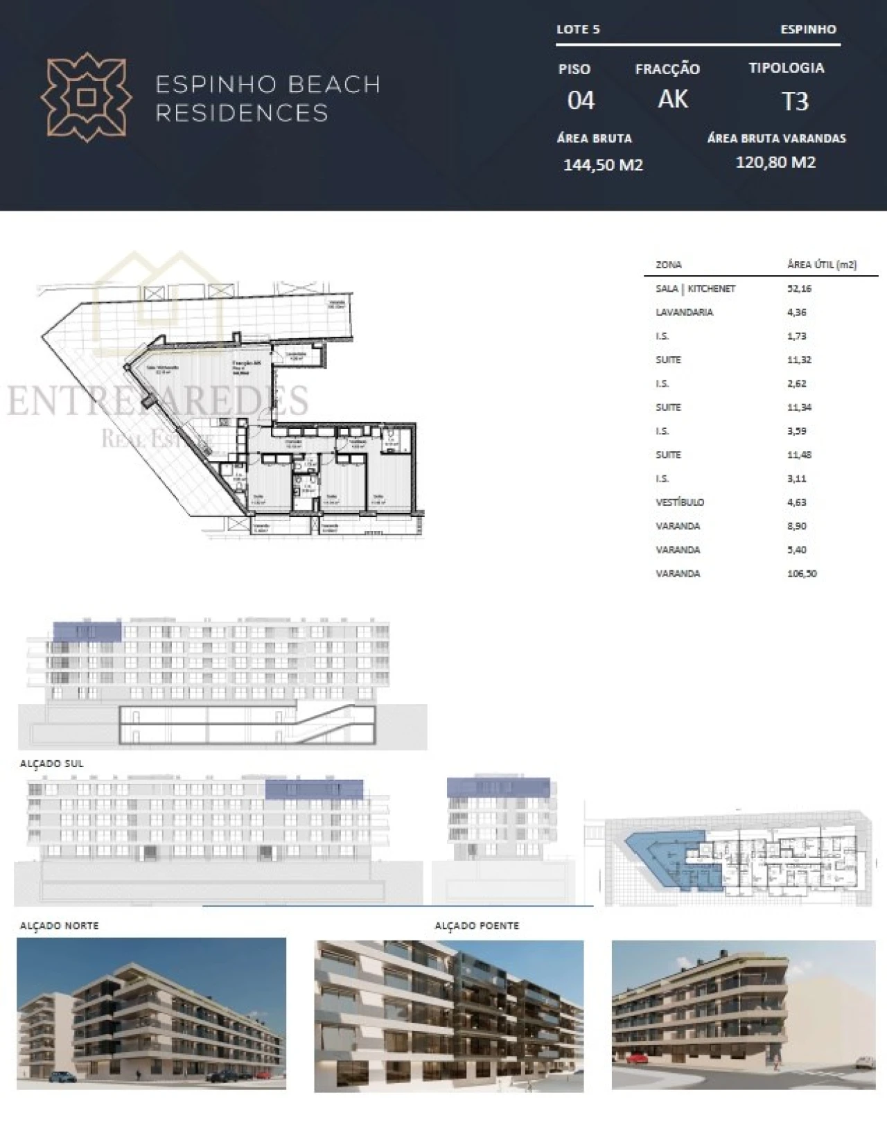 Apartamento T3 para Venda em Espinho Foto 16