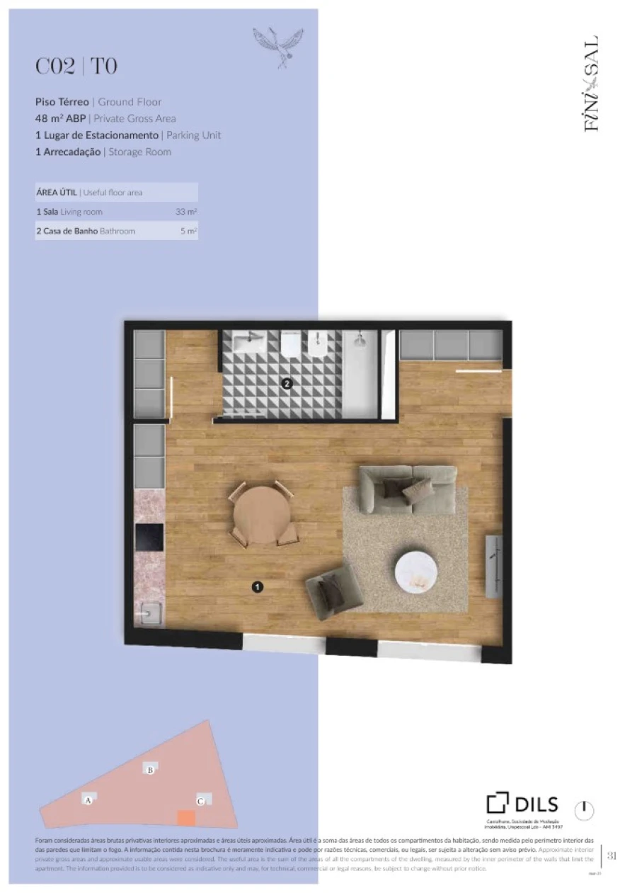 Apartamento para Venda em Santa Maria do Castelo e Santiago e Santa Susana Planta 1