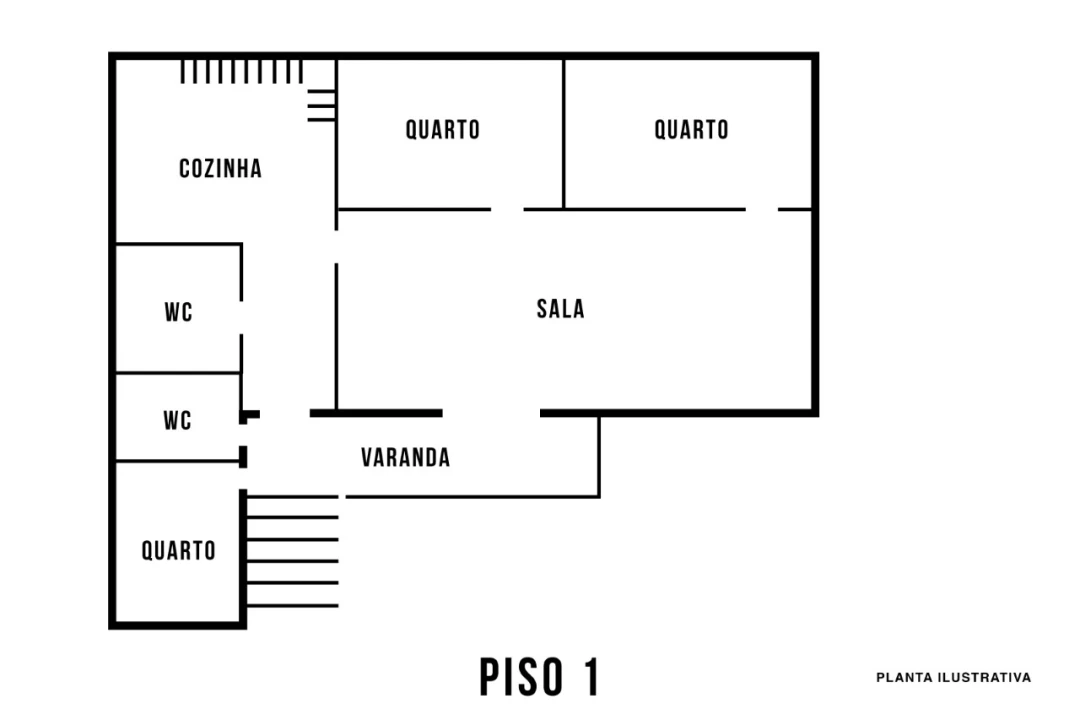 Moradia T3 para Venda em Santiago de Piães Planta 3