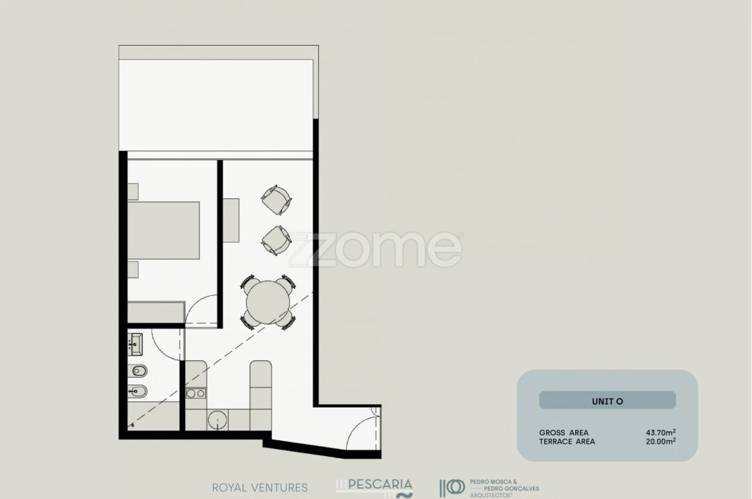 Apartamento T1 para Venda em Santa Marinha e São Pedro da Afurada Foto 2