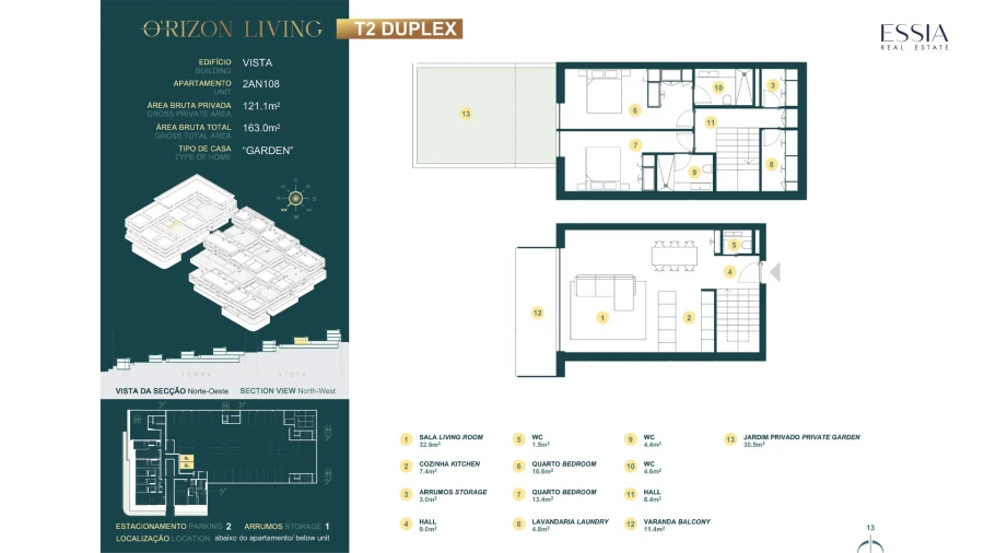 Apartamento T2 para Venda em Gondomar (São Cosme), Valbom e Jovim Planta 1