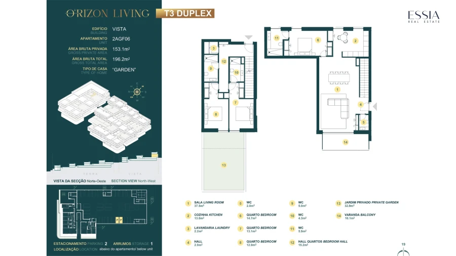 Apartamento T3 para Venda em Gondomar (São Cosme), Valbom e Jovim Planta 1