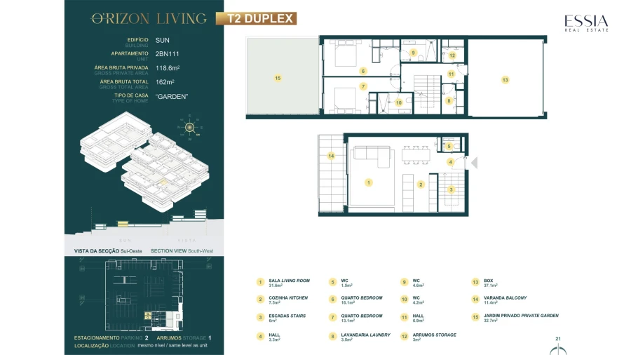 Apartamento T2 para Venda em Gondomar (São Cosme), Valbom e Jovim Planta 1