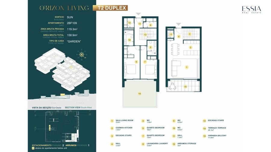 Apartamento T2 para Venda em Gondomar (São Cosme), Valbom e Jovim Planta 1
