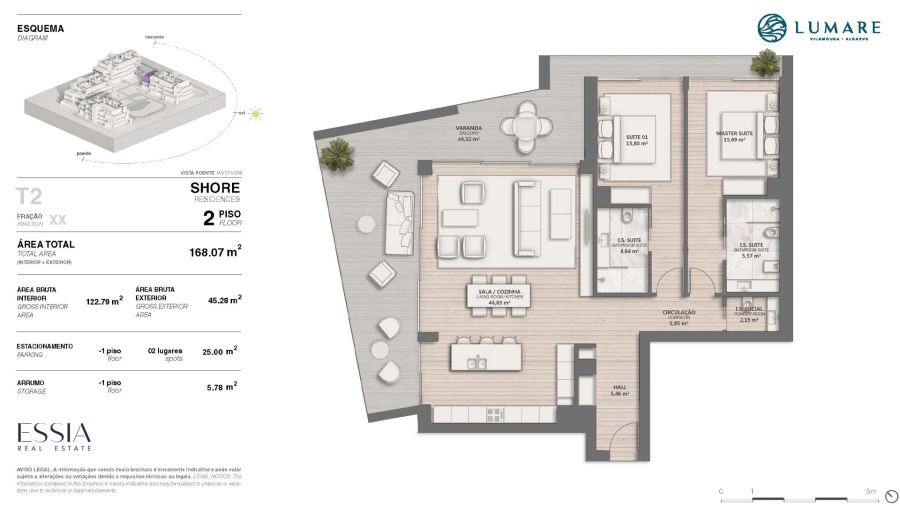 Apartamento T2 para Venda em Quarteira Planta 1
