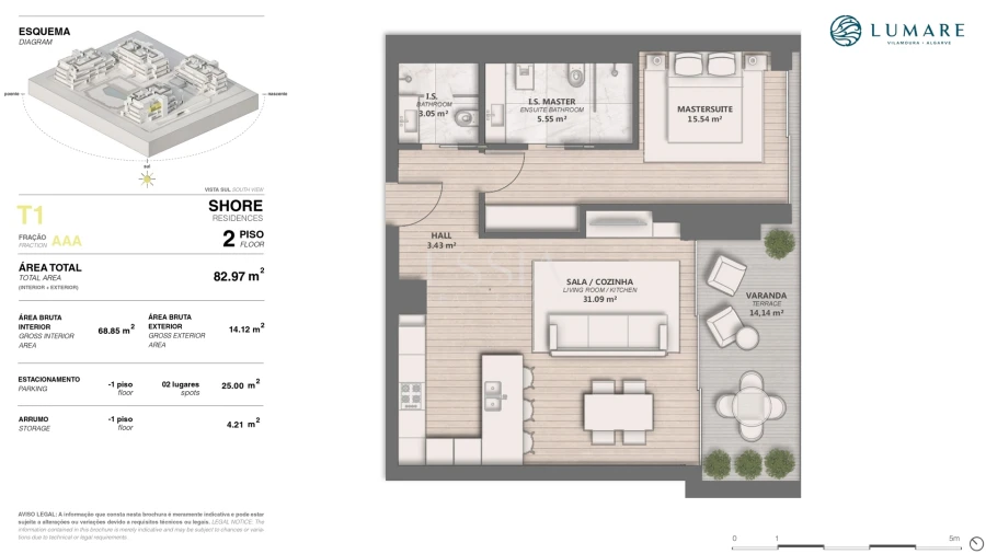 Apartamento T1 para Venda em Quarteira Foto 6