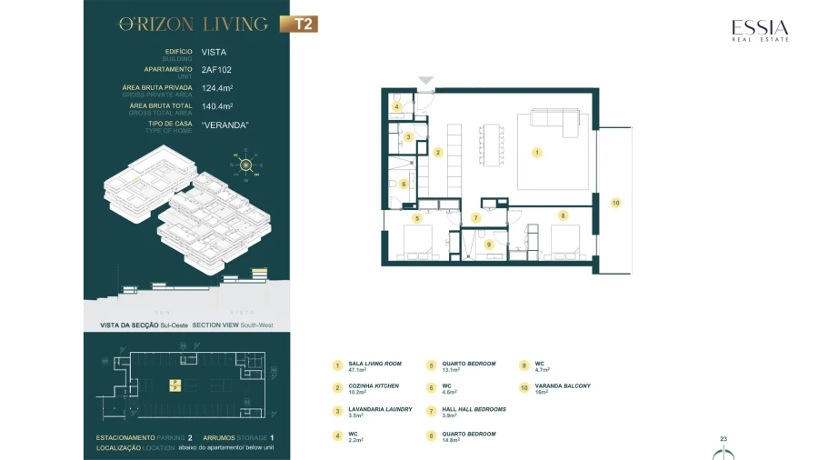 Apartamento T2 para Venda em Gondomar (São Cosme), Valbom e Jovim Planta 1