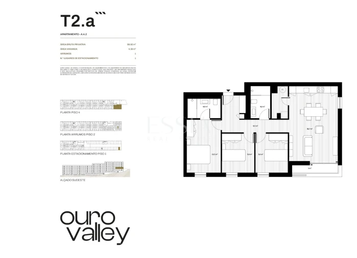 Apartamento T3 para Venda em Rio Tinto Planta 1