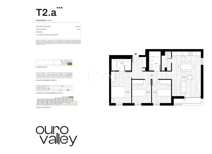 Apartamento T3 para Venda em Rio Tinto Planta 1
