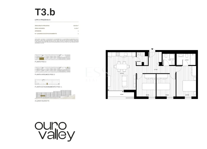 Apartamento T3 para Venda em Rio Tinto Planta 1