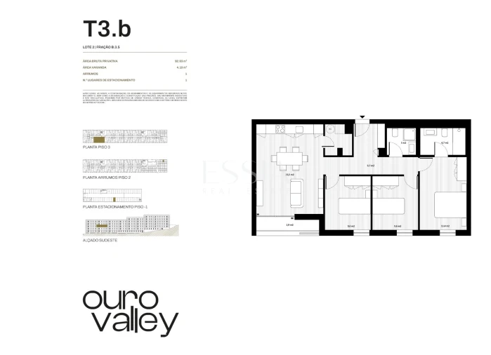 Apartamento T3 para Venda em Rio Tinto Planta 1
