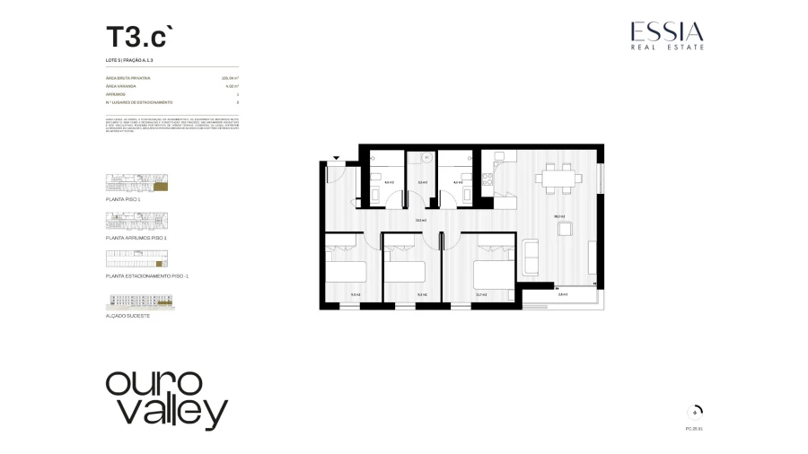 Apartamento T3 para Venda em Rio Tinto Planta 1