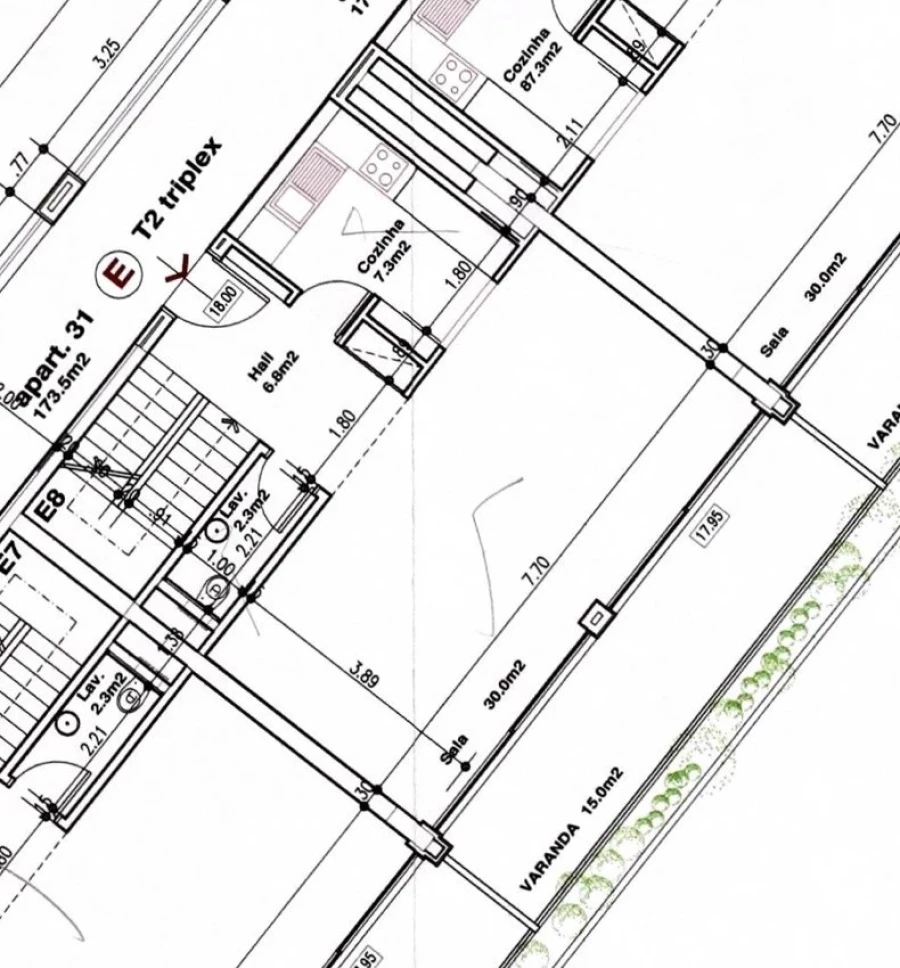 Apartamento T2 para Venda em Quarteira Planta 1