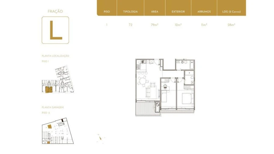 Apartamento T2 para Venda em São Felix da Marinha Foto 25