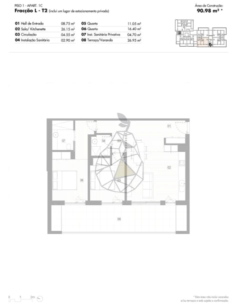 Apartamento T2 para Venda em Lagos (São Sebastião e Santa Maria)