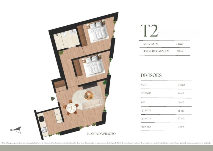 Apartamento T2 para Venda em Campanhã Planta 1