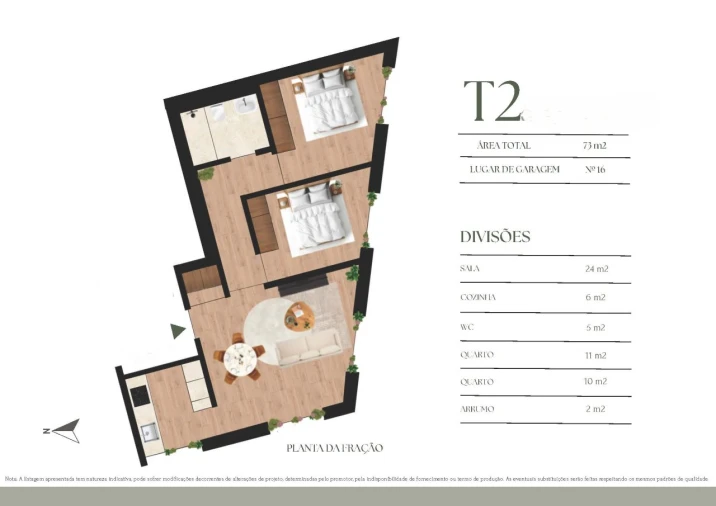 Apartamento T2 para Venda em Campanhã Planta 1