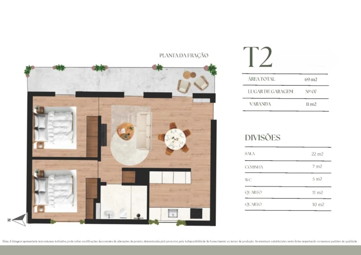 Apartamento T2 para Venda em Campanhã Planta 1