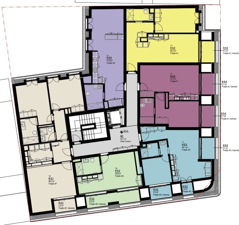 Apartamento T2 para Venda em Bonfim Planta 2