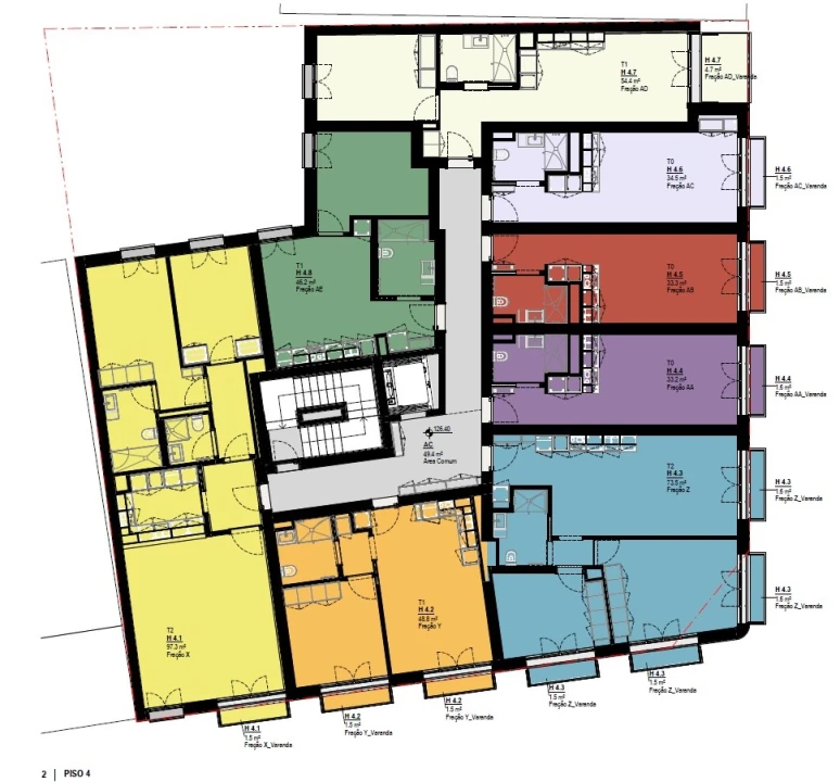 Apartamento T2 para Venda em Bonfim Planta 2