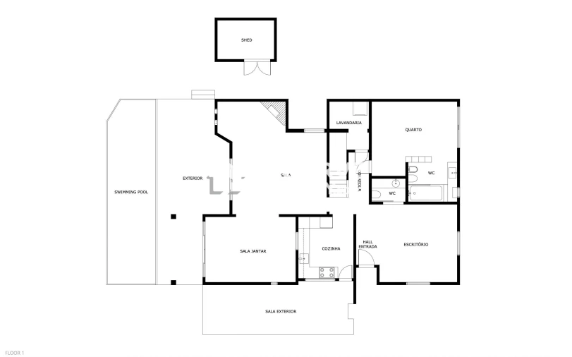 Moradia T4 para Venda em Quarteira Planta 1