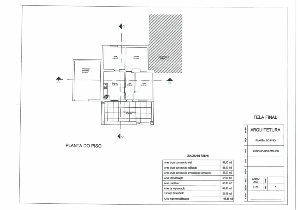 Quinta T2 para Venda em São Bartolomeu de Messines Planta 2