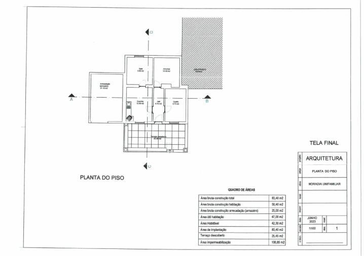 Quinta T2 para Venda em São Bartolomeu de Messines Planta 2