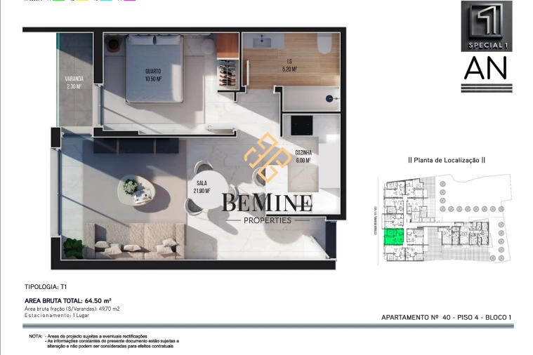 Apartamento T1 para Venda em Ribeira Brava Foto 16