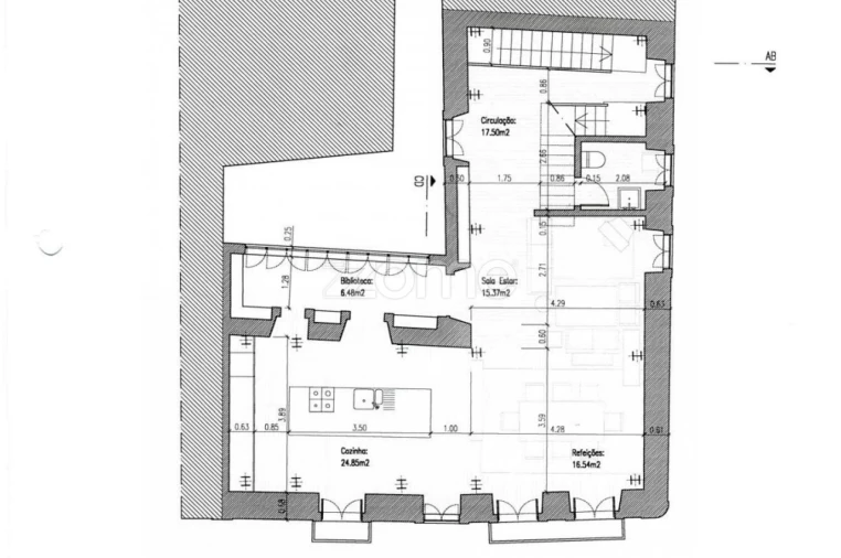 Apartamento T3 para Venda em Santa Maria Maior Planta 4