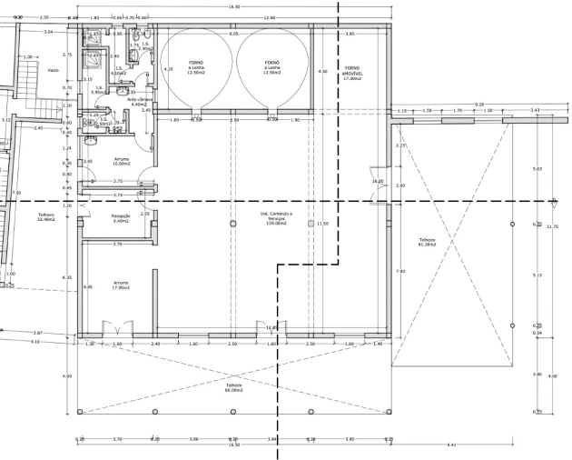 Armazém para Arrendamento em Alcobaça e Vestiaria Planta 1
