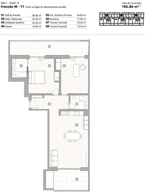 Apartamento T1 para Venda em Lagos (São Sebastião e Santa Maria)