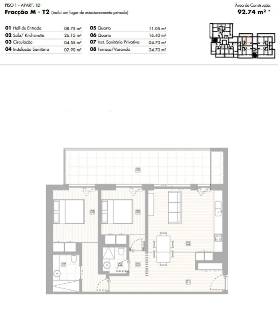 Apartamento T2 para Venda em Lagos (São Sebastião e Santa Maria) Foto 12