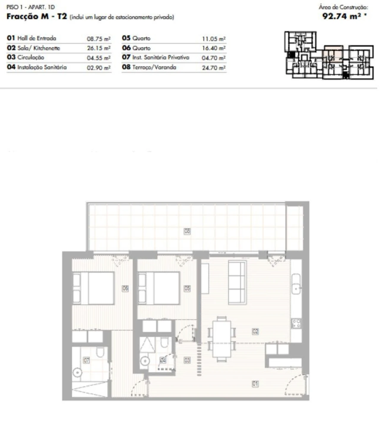 Apartamento T2 para Venda em Lagos (São Sebastião e Santa Maria) Foto 12