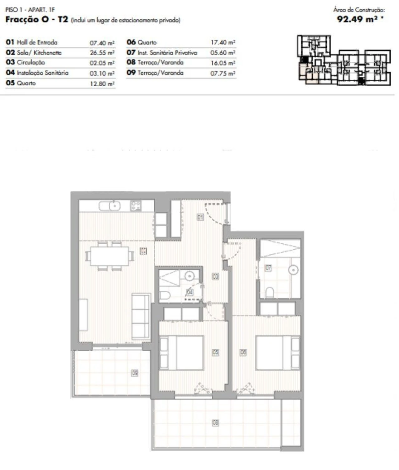 Apartamento T2 para Venda em Lagos (São Sebastião e Santa Maria) Foto 12