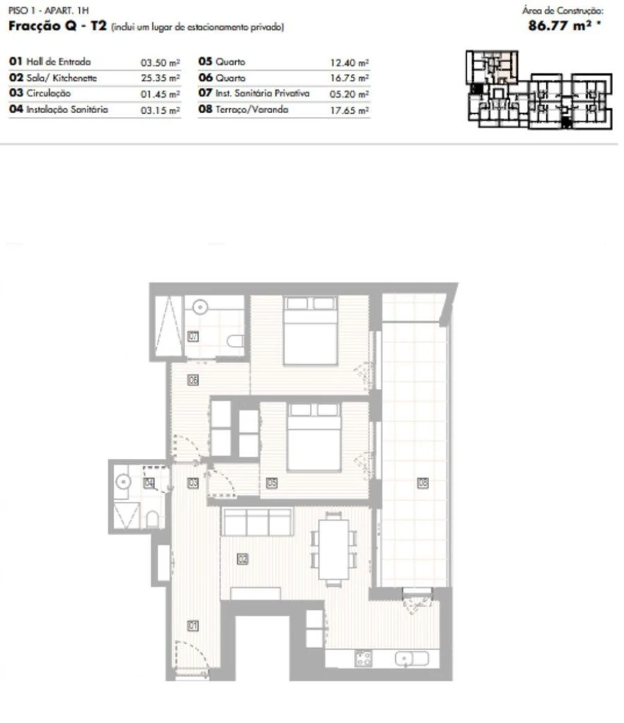 Apartamento T2 para Venda em Lagos (São Sebastião e Santa Maria) Foto 12