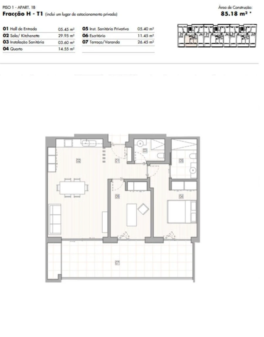 Apartamento T1 para Venda em Lagos (São Sebastião e Santa Maria) Foto 12