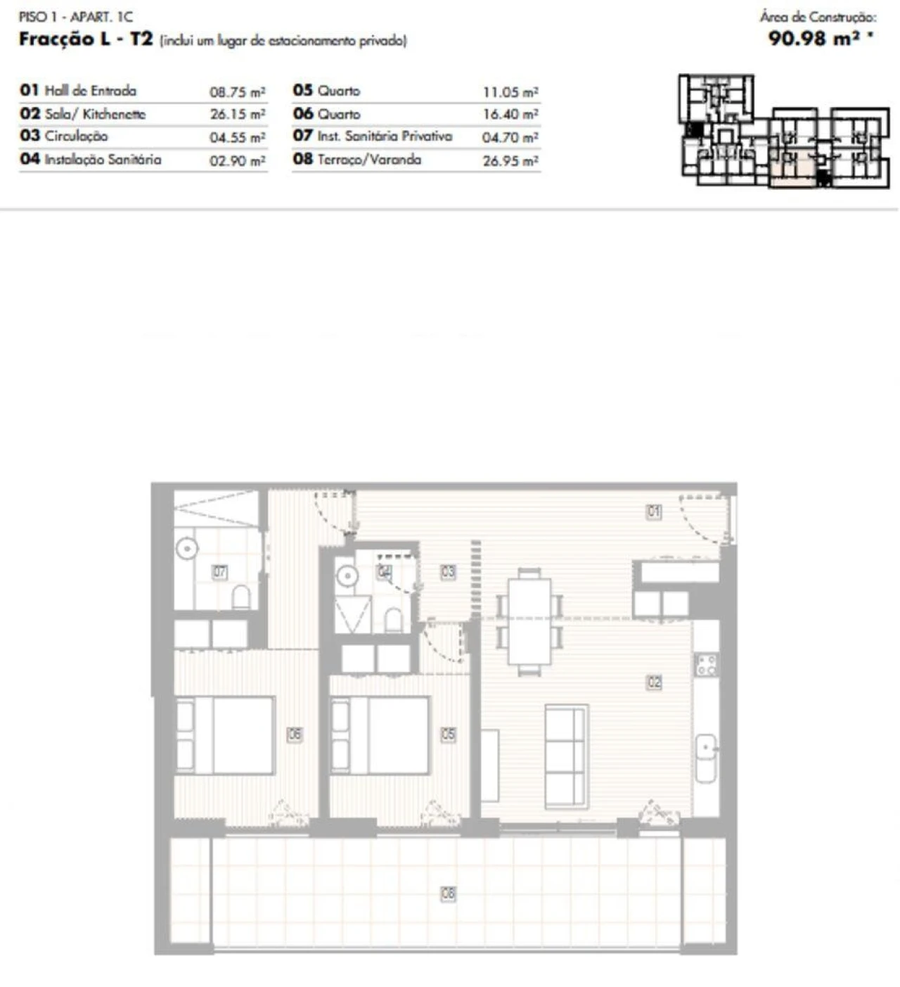 Apartamento T2 para Venda em Lagos (São Sebastião e Santa Maria) Foto 12
