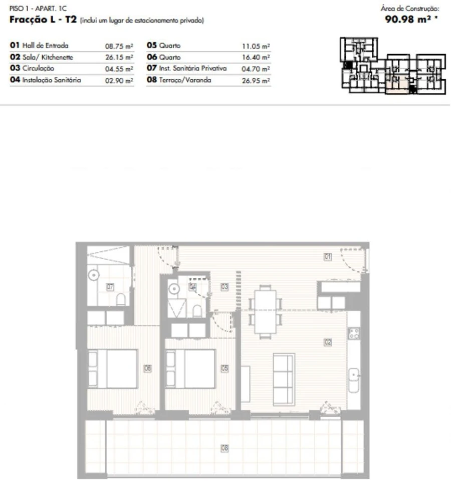 Apartamento T2 para Venda em Lagos (São Sebastião e Santa Maria) Foto 12