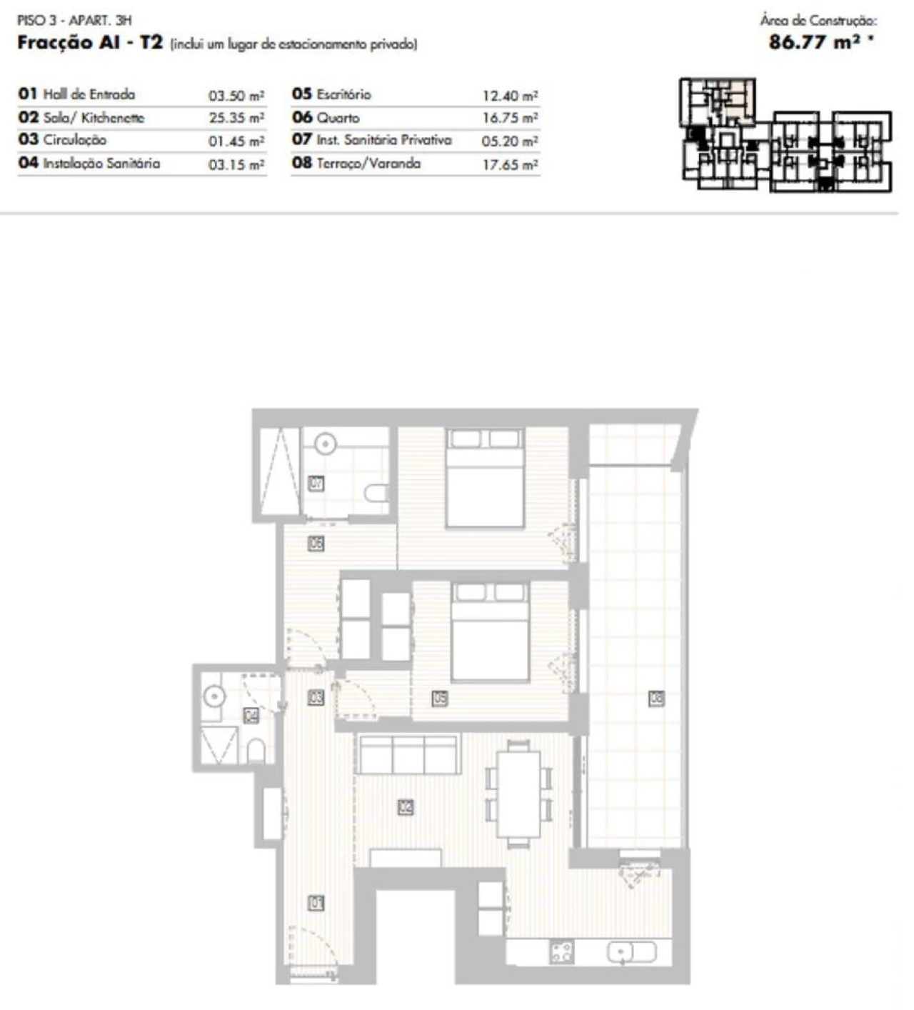 Apartamento T2 para Venda em Lagos (São Sebastião e Santa Maria) Foto 12