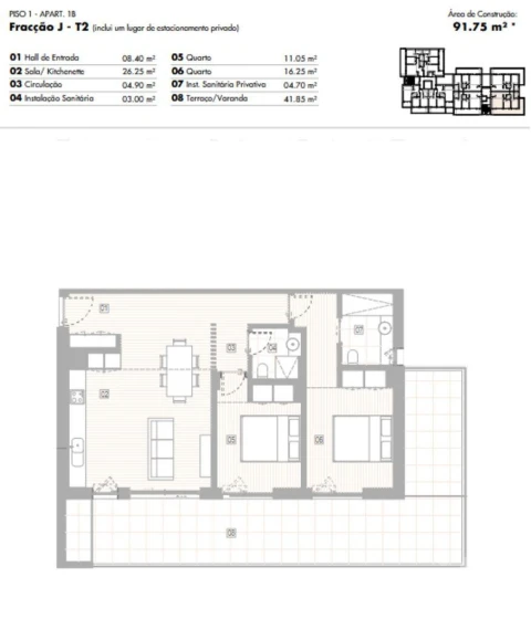 Apartamento T2 para Venda em Lagos (São Sebastião e Santa Maria)