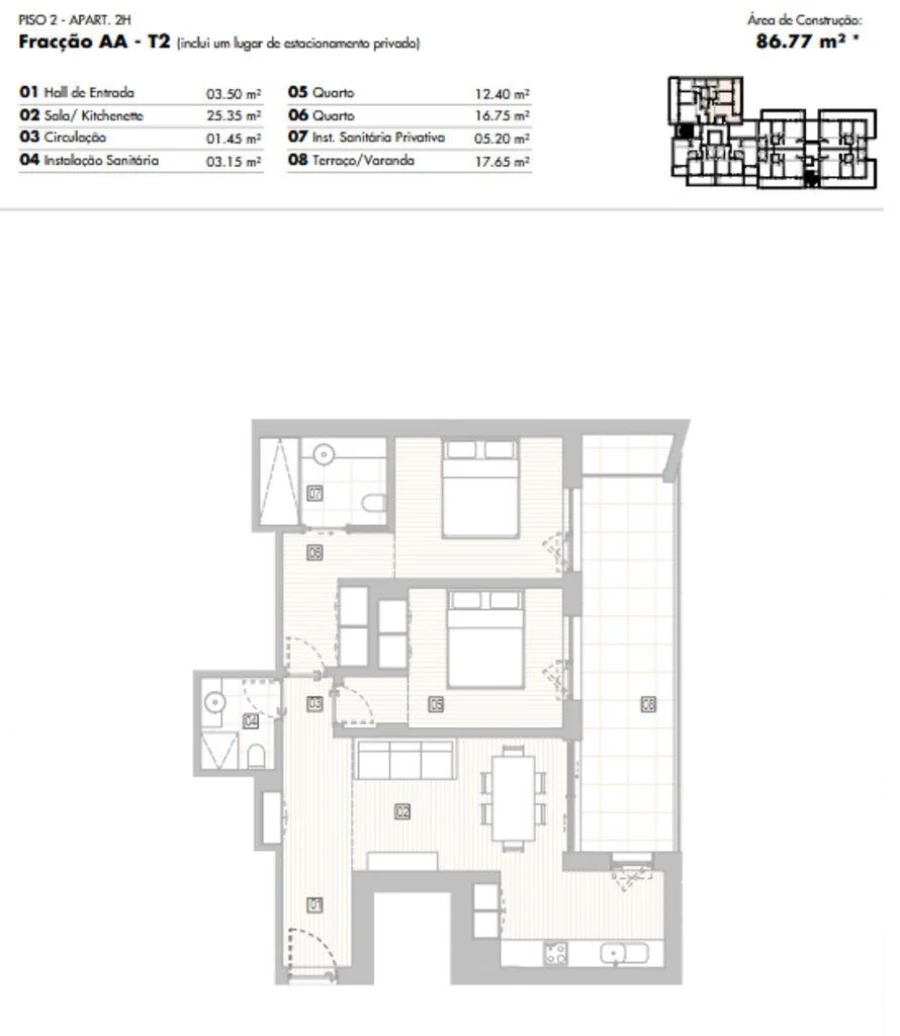 Apartamento T2 para Venda em Lagos (São Sebastião e Santa Maria) Foto 12