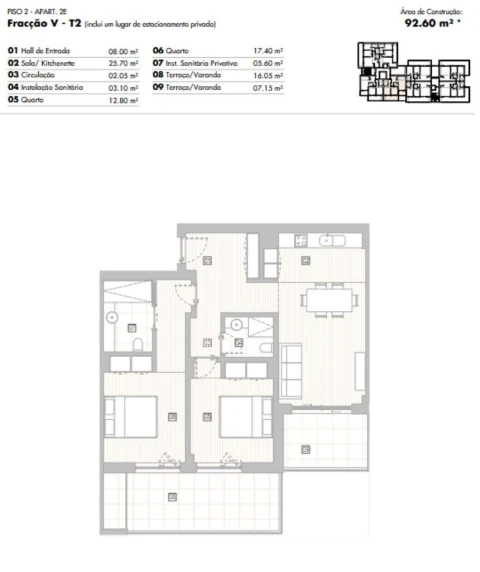Apartamento T2 para Venda em Lagos (São Sebastião e Santa Maria)