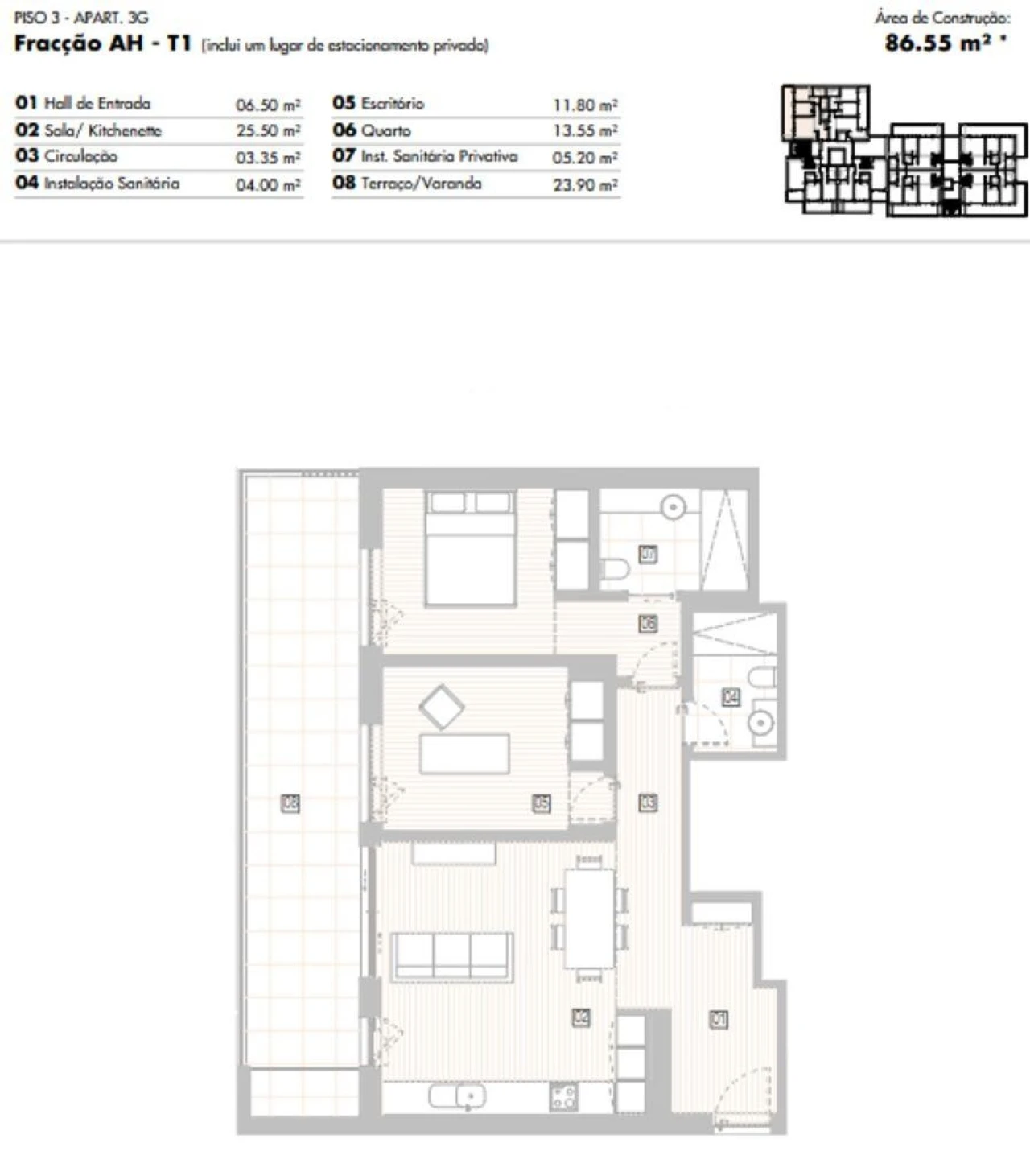 Apartamento T2 para Venda em Lagos (São Sebastião e Santa Maria) Foto 12
