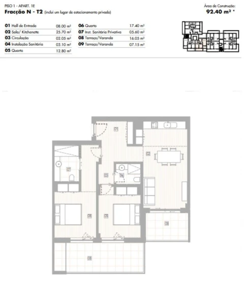 Apartamento T2 para Venda em Lagos (São Sebastião e Santa Maria)