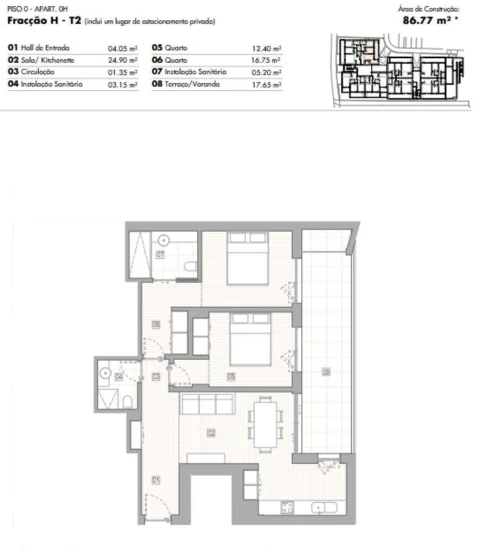 Apartamento T2 para Venda em Lagos (São Sebastião e Santa Maria)
