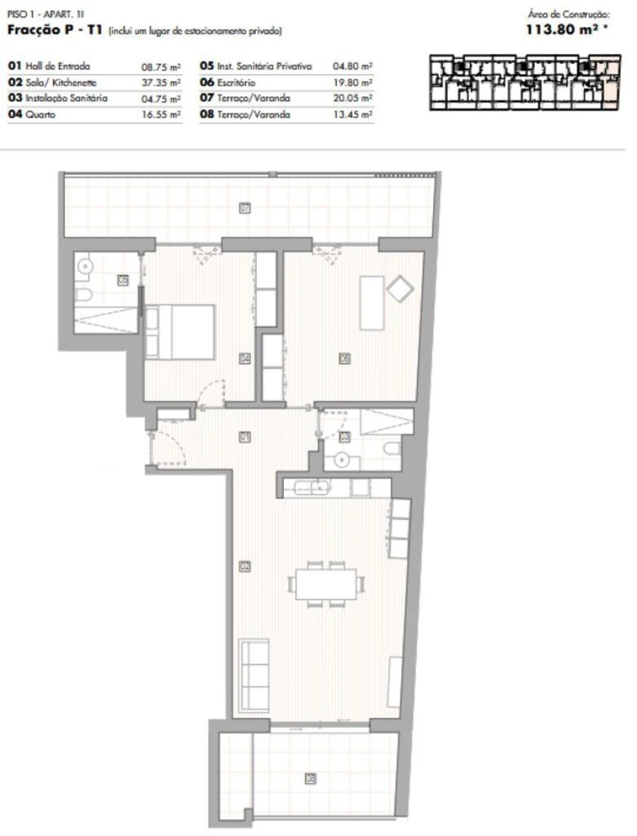 Apartamento T1 para Venda em Lagos (São Sebastião e Santa Maria) Foto 12