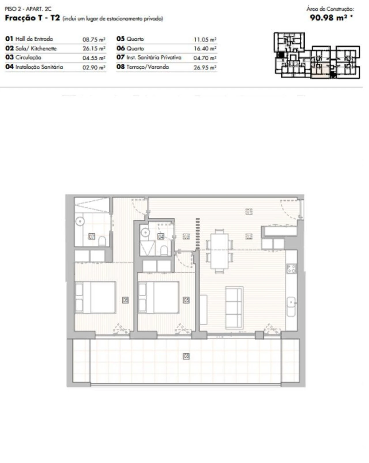 Apartamento T2 para Venda em Lagos (São Sebastião e Santa Maria) Foto 12